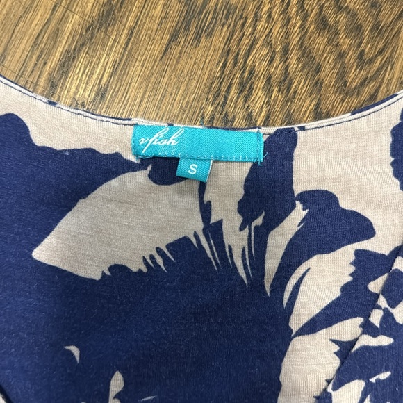 Blue and Tan Short Dress Size Small - Picture 3 of 6